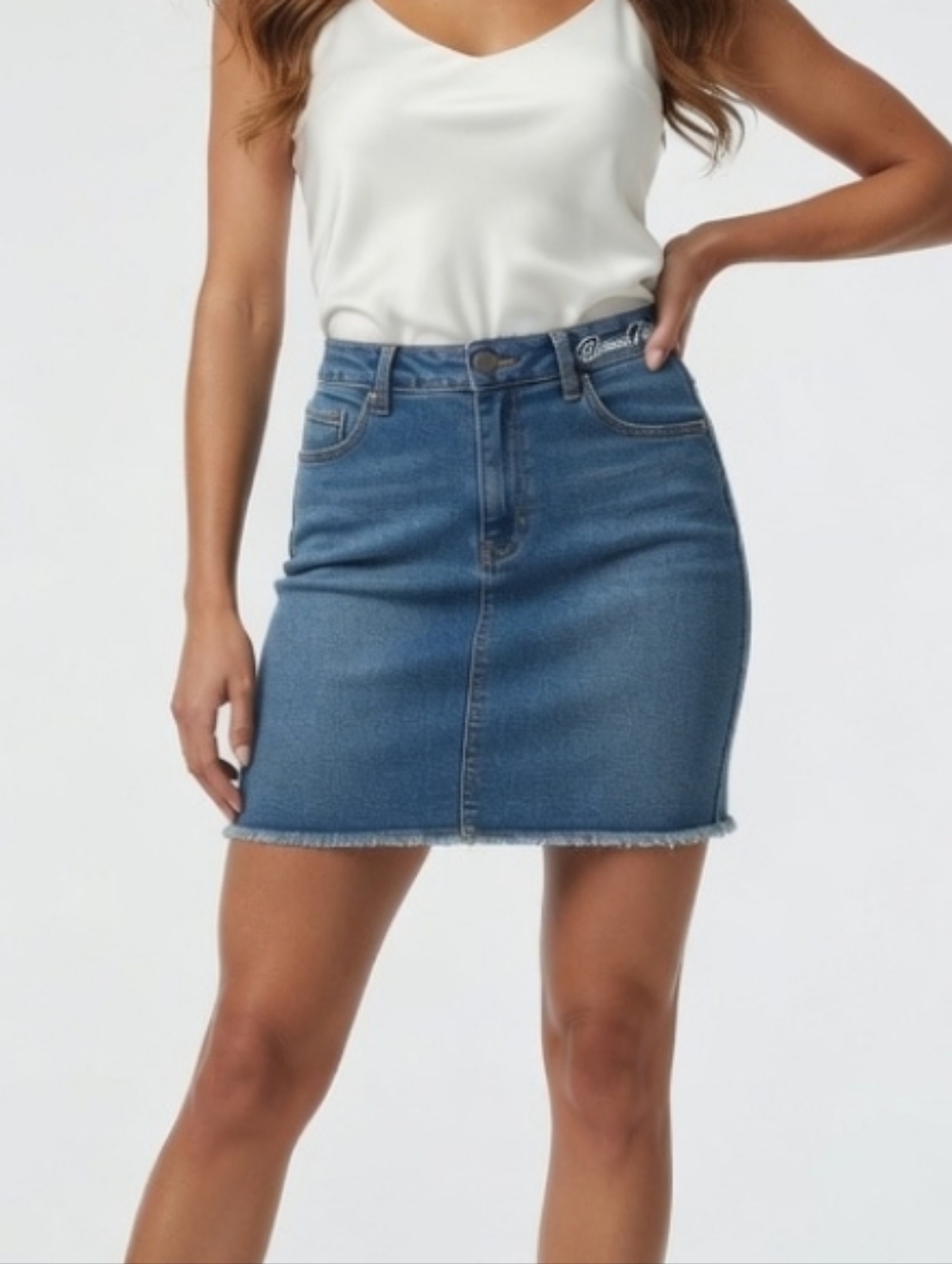 Universal Thread Blue Denim Mini Skirt ( Size :16/33)